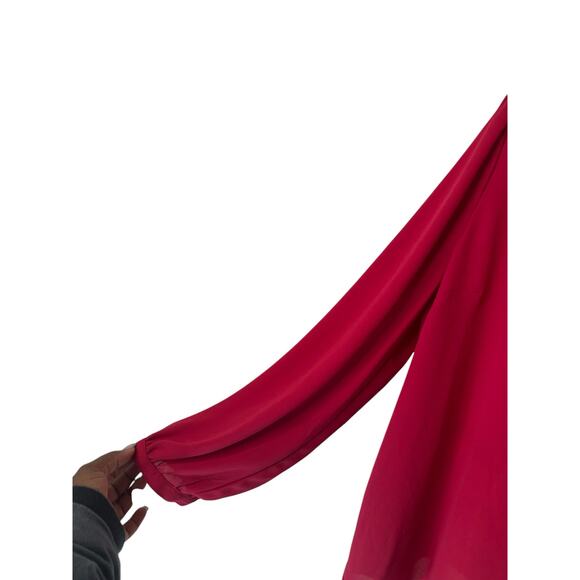 J.Crew Pink Office Work‎ Career Business Corporate V-Neck Blouse Large BK466 - Picture 5 of 11